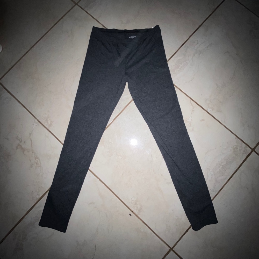 CHARCOAL GRAY STRETCH LEGGINGS